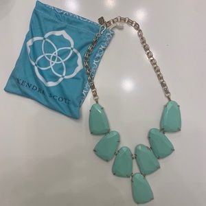 Kendra Scott Harlow Necklace in mint green/gold